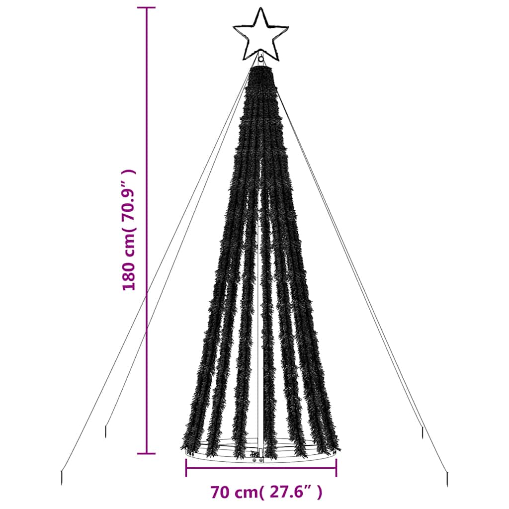 Weihnachtsbaum Kegelform 275 LEDs Blau 180 cm