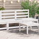 Gartensofas ohne Armlehnen 2 Stk. Weiß 70x70x67 cm Kiefernholz