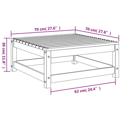 Gartenhocker 70x70x30 cm Massivholz Kiefer
