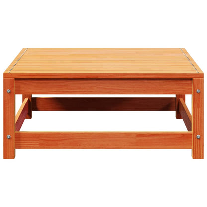 Gartenhocker Wachsbraun 70x70x30 cm Massivholz Kiefer