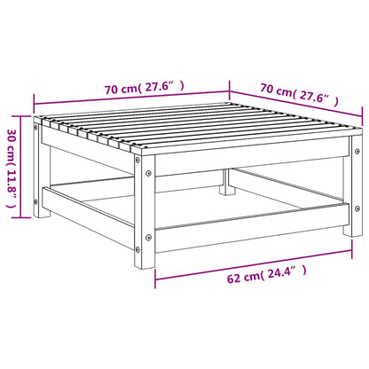 Gartenhocker Wachsbraun 70x70x30 cm Massivholz Kiefer
