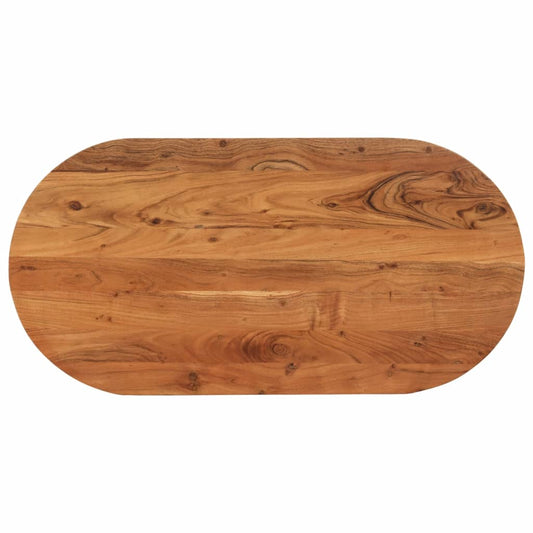 Tischplatte 80x40x2,5 cm Oval Massivholz Akazie - Pazzar.ch