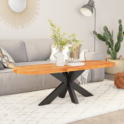 Tischplatte 80x40x2,5 cm Oval Massivholz Akazie - Pazzar.ch