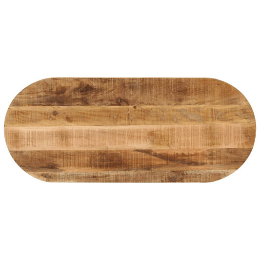 Tischplatte 80x40x2,5 cm Oval Raues Massives Mangoholz - Pazzar.ch