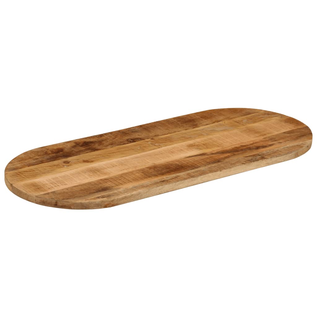 Tischplatte 80x40x2,5 cm Oval Raues Massives Mangoholz - Pazzar.ch