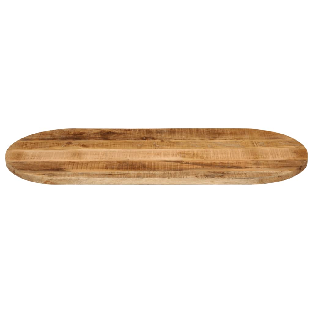 Tischplatte 80x40x2,5 cm Oval Raues Massives Mangoholz - Pazzar.ch