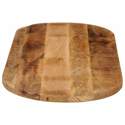Tischplatte 80x40x2,5 cm Oval Raues Massives Mangoholz - Pazzar.ch