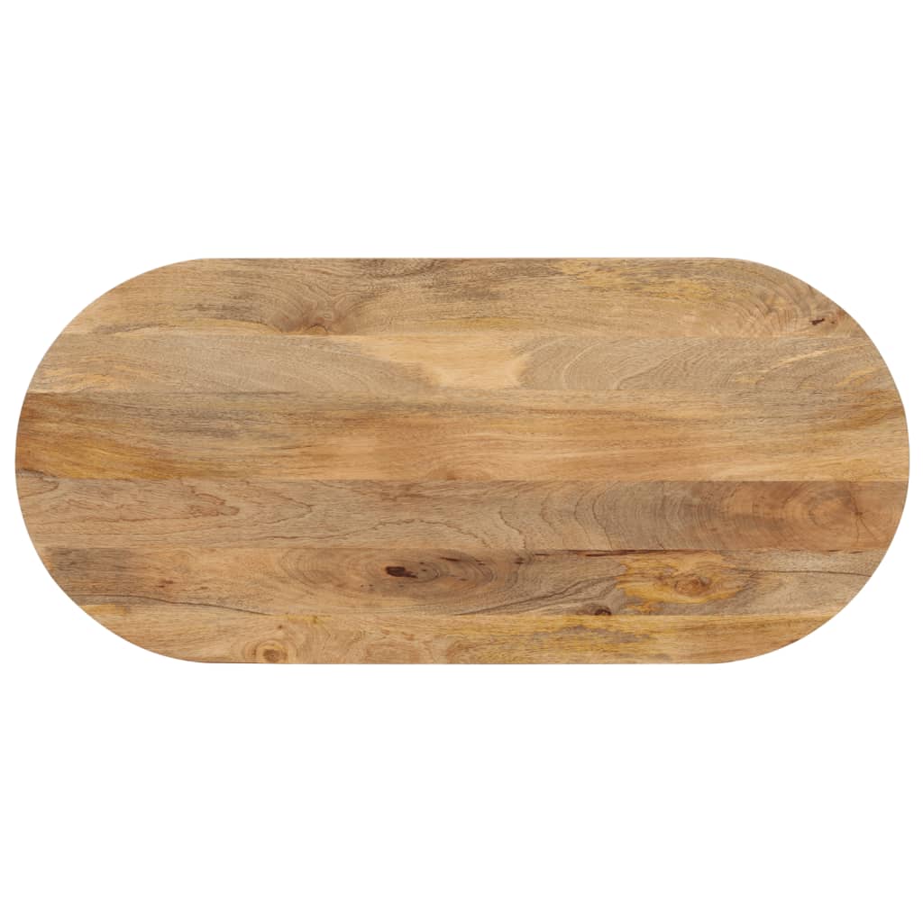 Tischplatte 80x40x2,5 cm Oval Massivholz Mango