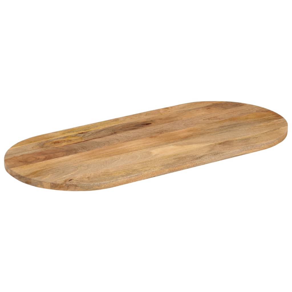 Tischplatte 80x40x2,5 cm Oval Massivholz Mango - Pazzar.ch