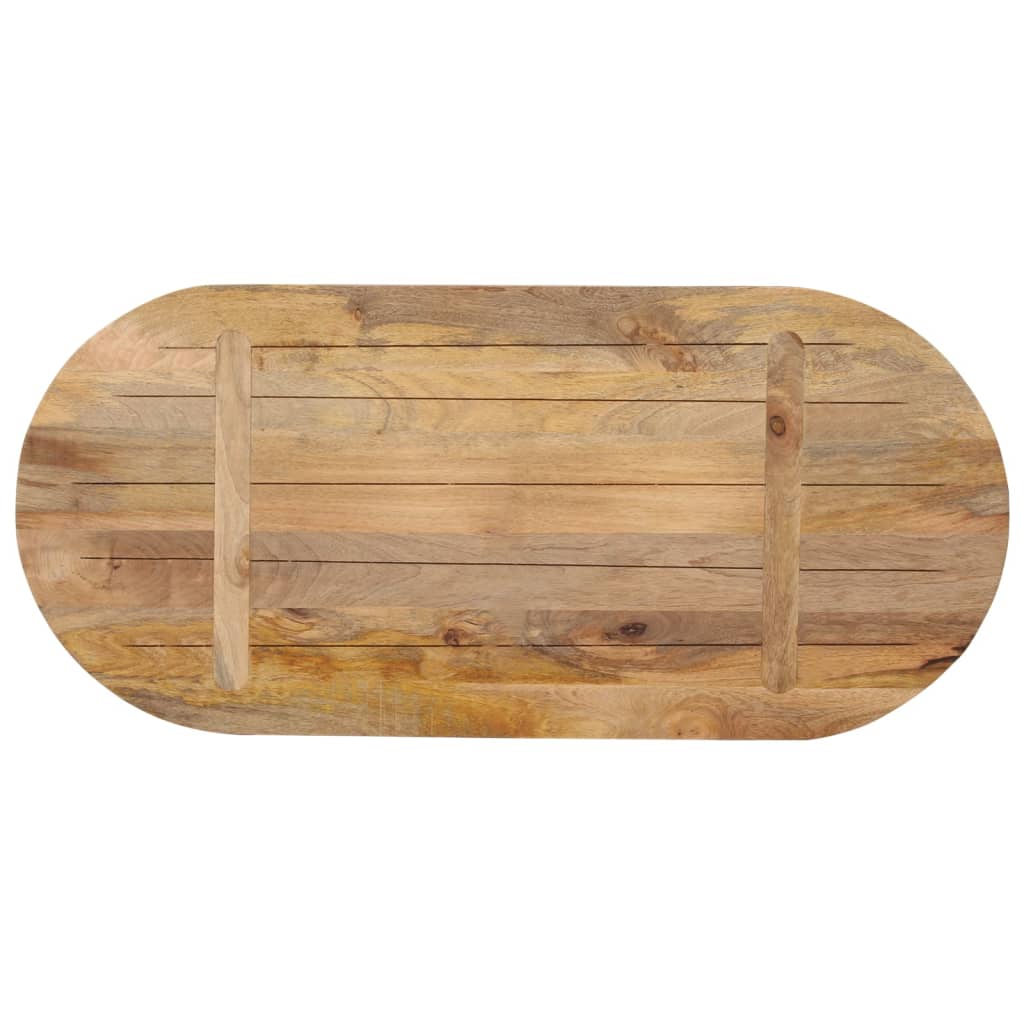 Tischplatte 80x40x2,5 cm Oval Massivholz Mango - Pazzar.ch