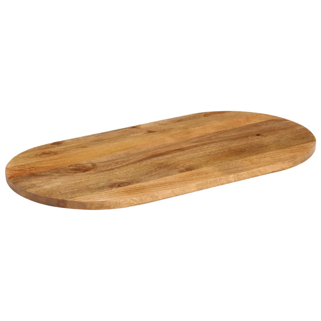 Tischplatte 80x40x2,5 cm Oval Massivholz Mango