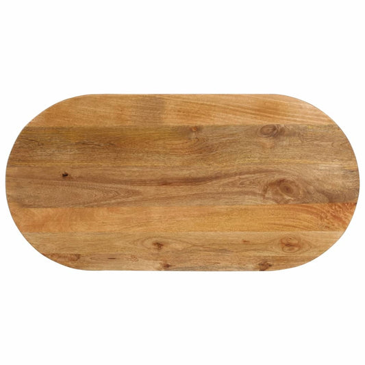 Tischplatte 80x40x3,8 cm Oval Massivholz Mango - Pazzar.ch