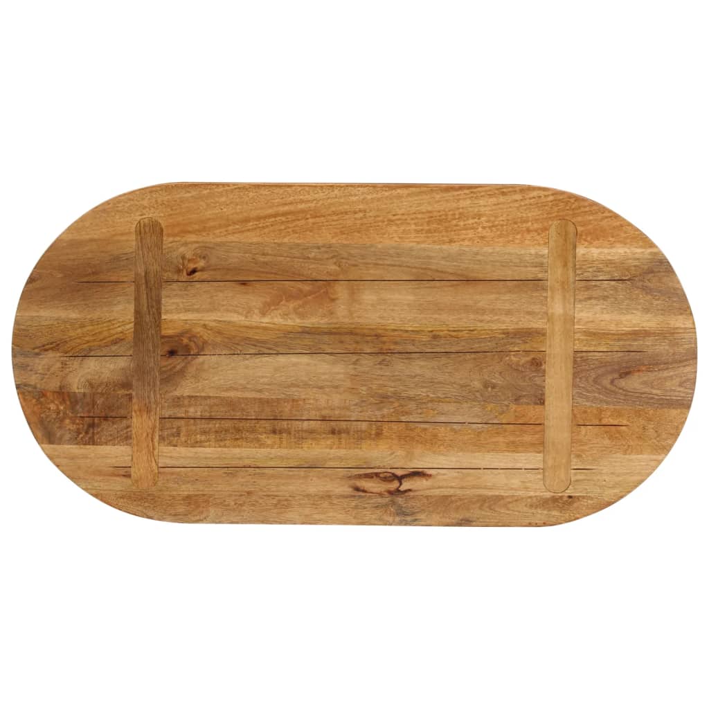 Tischplatte 80x40x3,8 cm Oval Massivholz Mango - Pazzar.ch