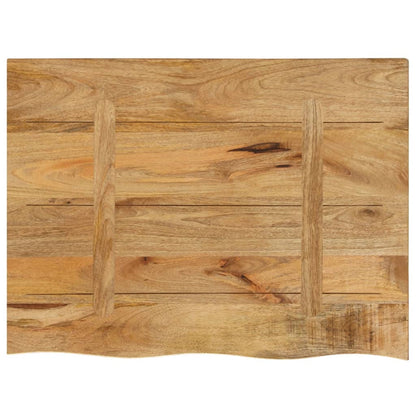 Tischplatte 80x60x2,5 cm Baumkante Massivholz Raues Mangoholz - Pazzar.ch