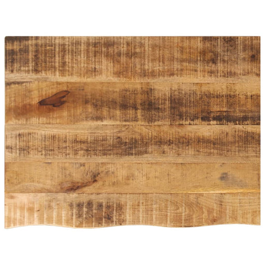 Tischplatte 80x60x3,8 cm Baumkante Massivholz Raues Mangoholz - Pazzar.ch
