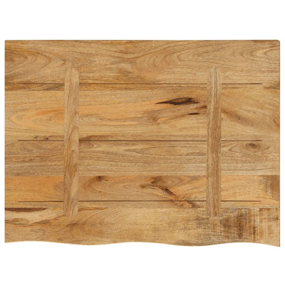 Tischplatte 80x60x3,8 cm Baumkante Massivholz Raues Mangoholz - Pazzar.ch