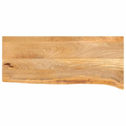 Tischplatte mit Baumkante 70x20x2,5 cm Massivholz Mango - Pazzar.ch