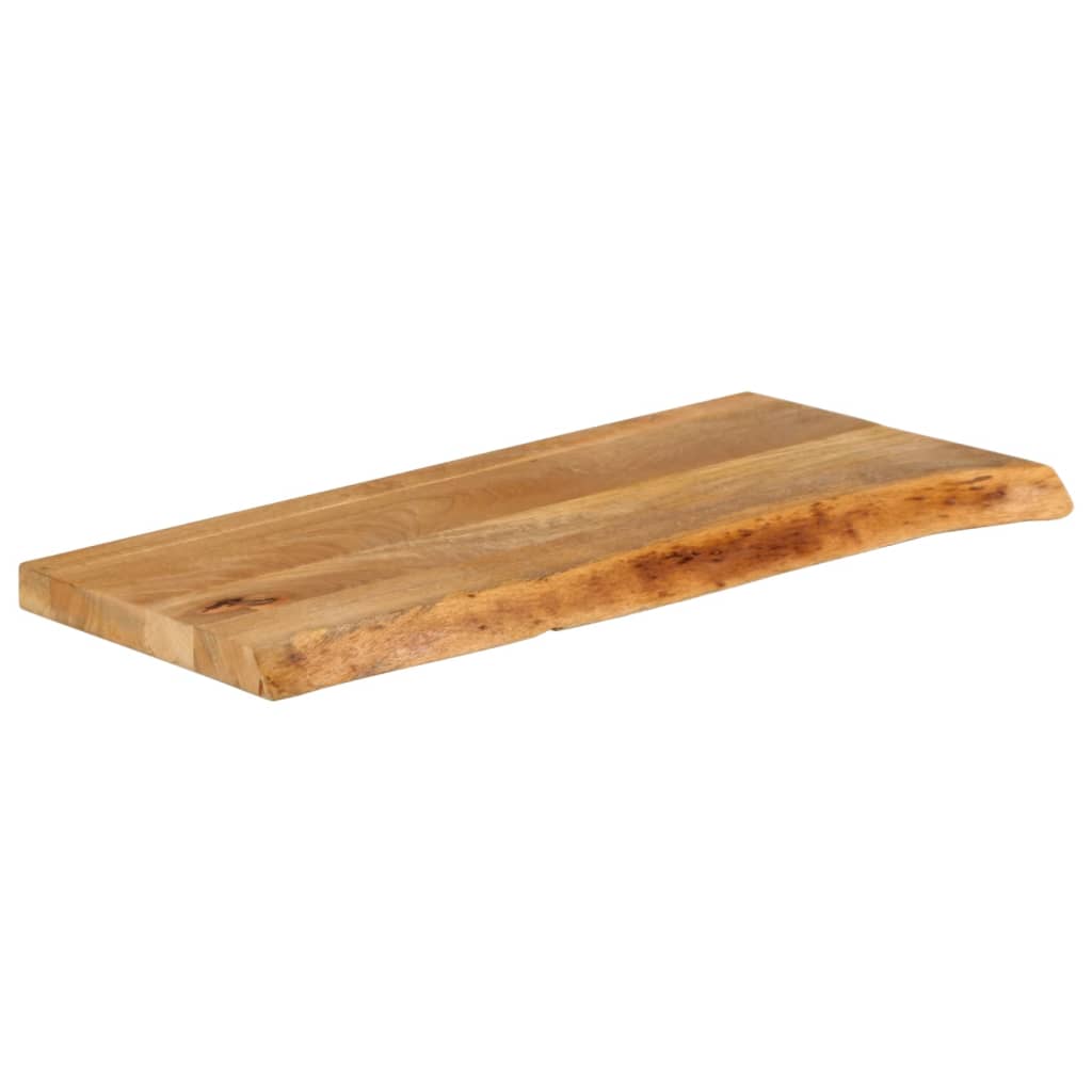 Tischplatte mit Baumkante 70x20x2,5 cm Massivholz Mango