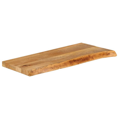 Tischplatte mit Baumkante 70x20x2,5 cm Massivholz Mango - Pazzar.ch