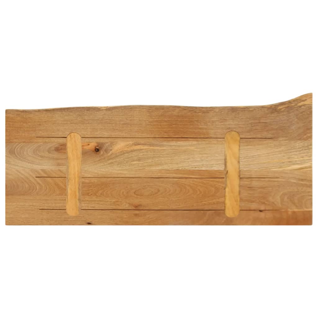 Tischplatte mit Baumkante 70x20x2,5 cm Massivholz Mango - Pazzar.ch