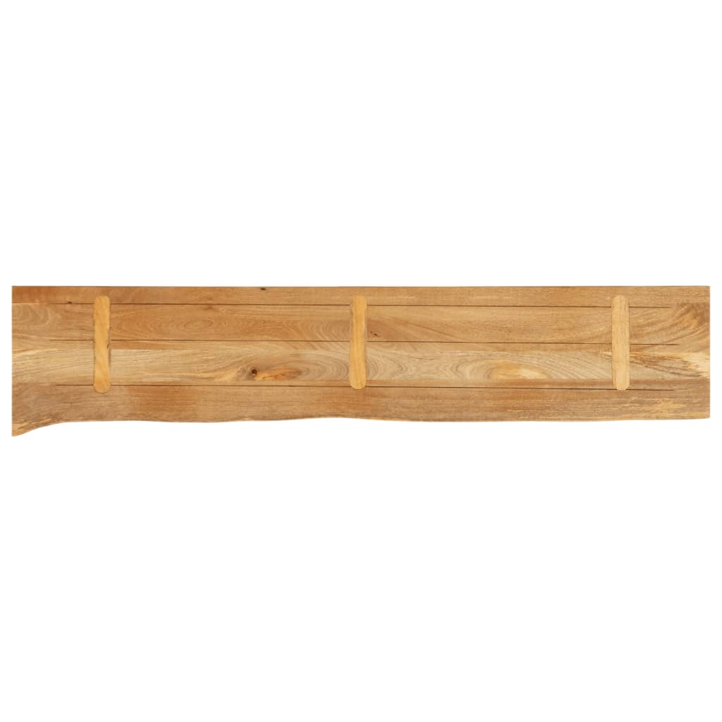 Tischplatte mit Baumkante 180x20x2,5 cm Massivholz Mango - Pazzar.ch