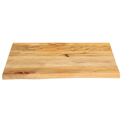 Tischplatte mit Baumkante 40x40x2,5 cm Massivholz Mango - Pazzar.ch