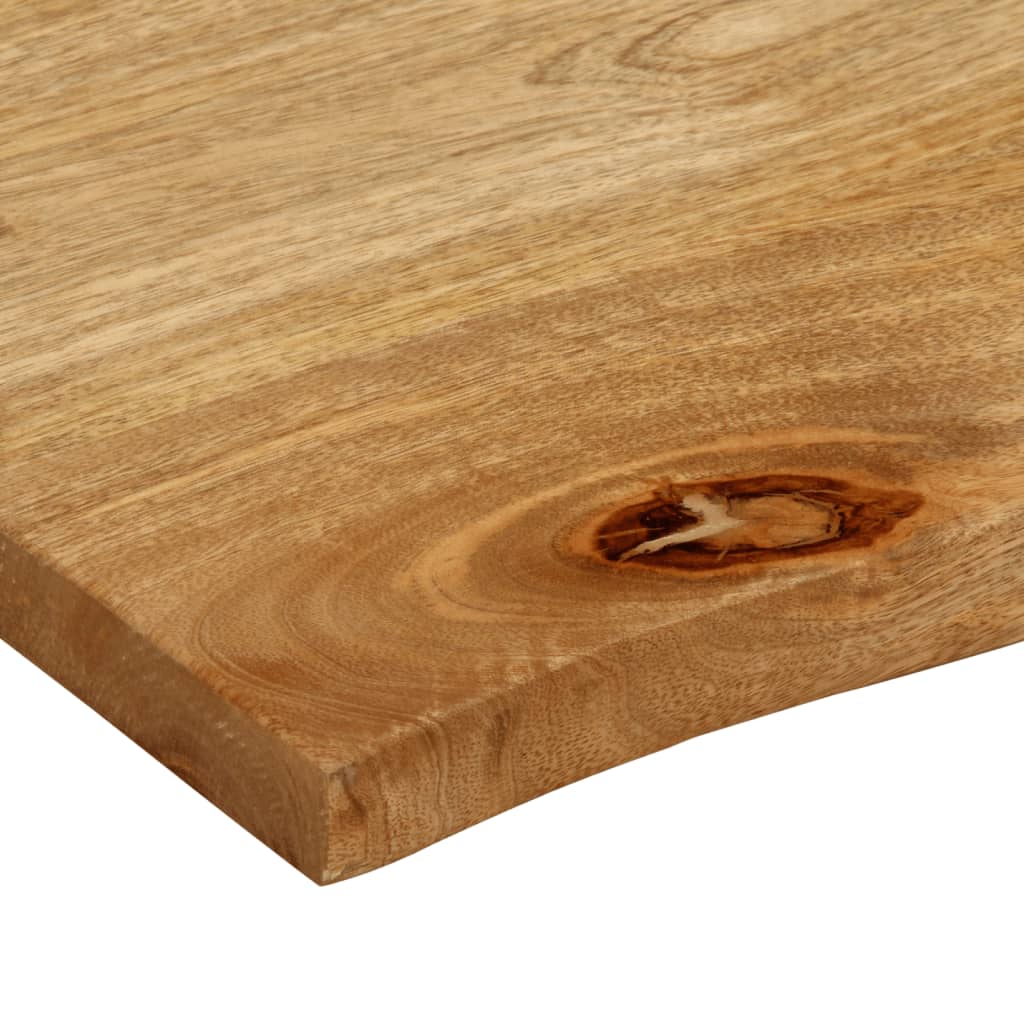 Tischplatte mit Baumkante 40x40x2,5 cm Massivholz Mango - Pazzar.ch