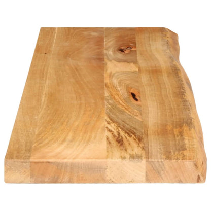 Tischplatte mit Baumkante 100x40x2,5 cm Massivholz Mango - Pazzar.ch