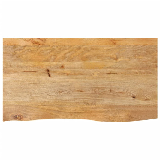 Tischplatte mit Baumkante 100x60x2,5 cm Massivholz Mango - Pazzar.ch