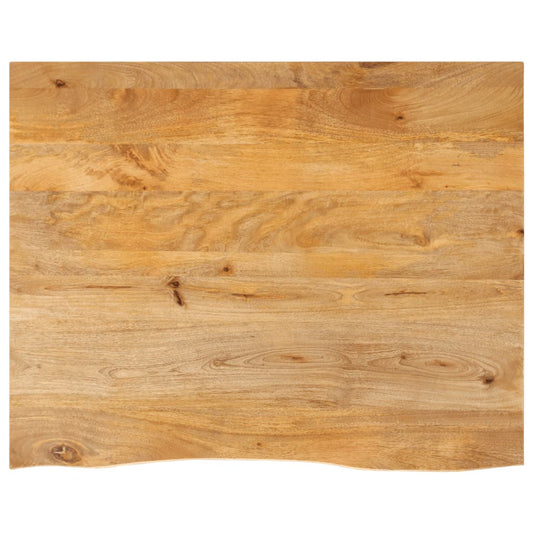 Tischplatte mit Baumkante 100x80x2,5 cm Massivholz Mango - Pazzar.ch