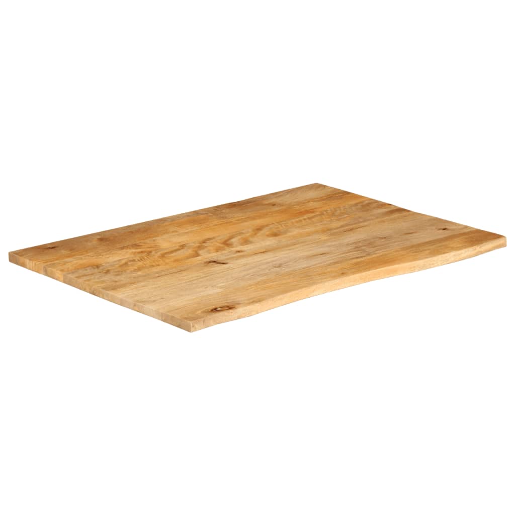Tischplatte mit Baumkante 100x80x2,5 cm Massivholz Mango - Pazzar.ch