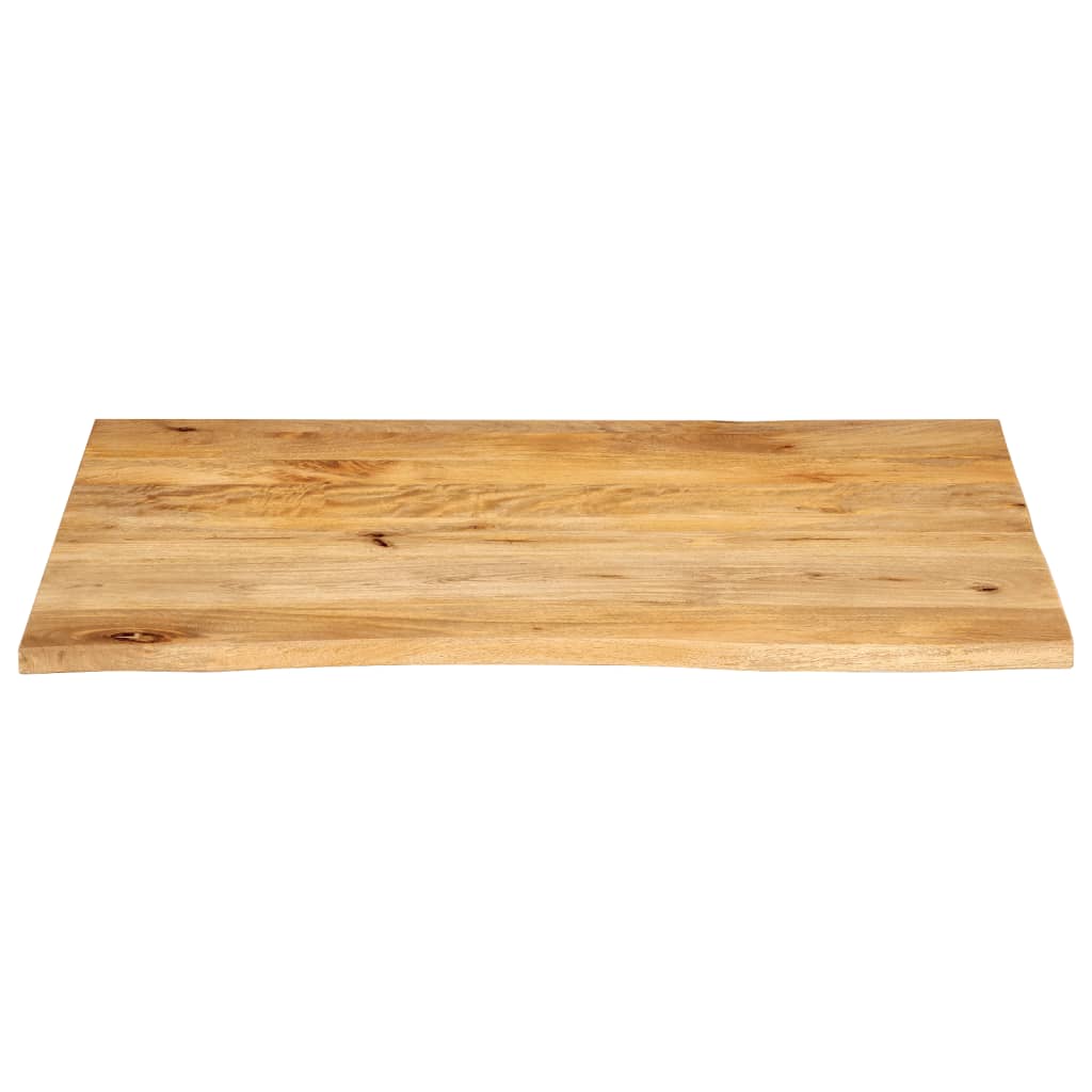 Tischplatte mit Baumkante 100x80x2,5 cm Massivholz Mango - Pazzar.ch