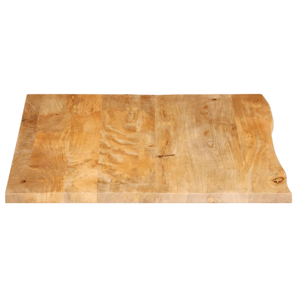 Tischplatte mit Baumkante 100x80x2,5 cm Massivholz Mango - Pazzar.ch