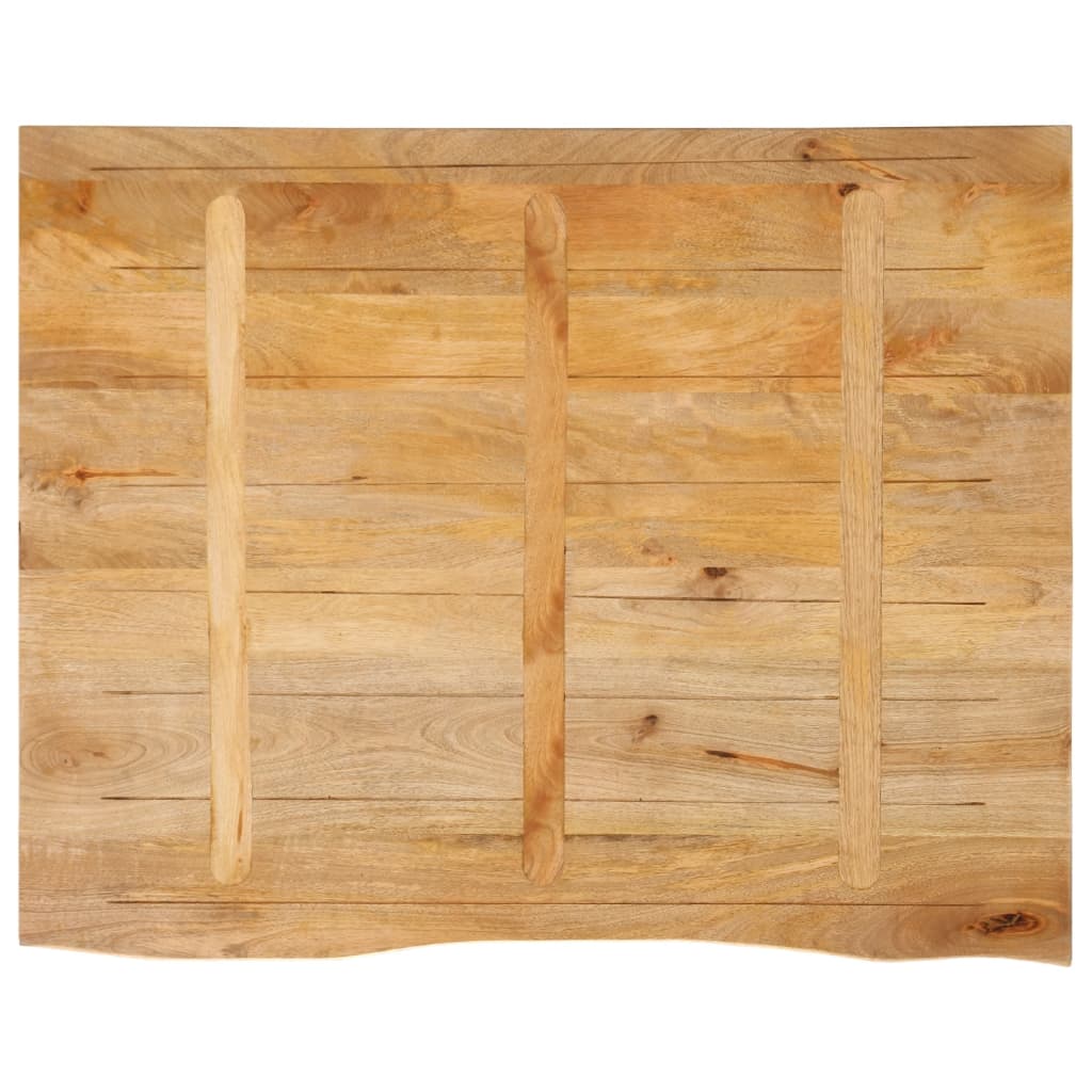 Tischplatte mit Baumkante 100x80x2,5 cm Massivholz Mango - Pazzar.ch