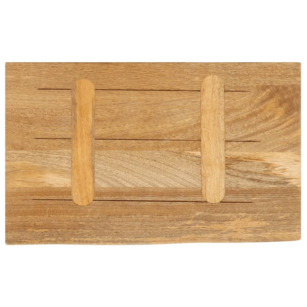 Tischplatte mit Baumkante 40x30x3,8 cm Massivholz Mango