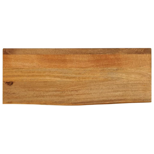 Tischplatte mit Baumkante 70x20x2,5 cm Massivholz Mango - Pazzar.ch