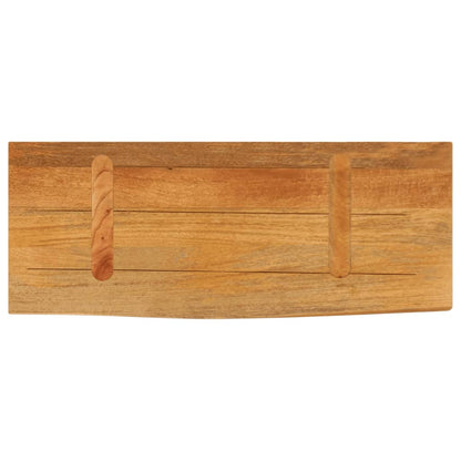 Tischplatte mit Baumkante 70x20x2,5 cm Massivholz Mango - Pazzar.ch