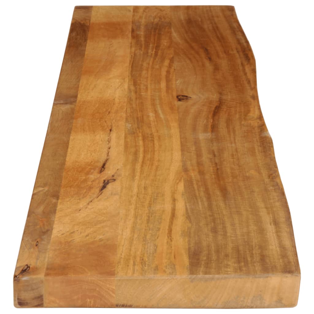 Tischplatte mit Baumkante 180x20x2,5 cm Massivholz Mango
