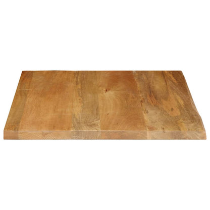Tischplatte mit Baumkante 40x40x2,5 cm Massivholz Mango - Pazzar.ch