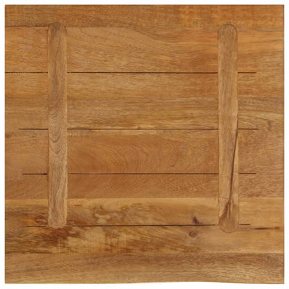 Tischplatte mit Baumkante 40x40x2,5 cm Massivholz Mango - Pazzar.ch