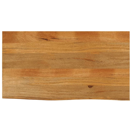 Tischplatte mit Baumkante 100x60x2,5 cm Massivholz Mango - Pazzar.ch