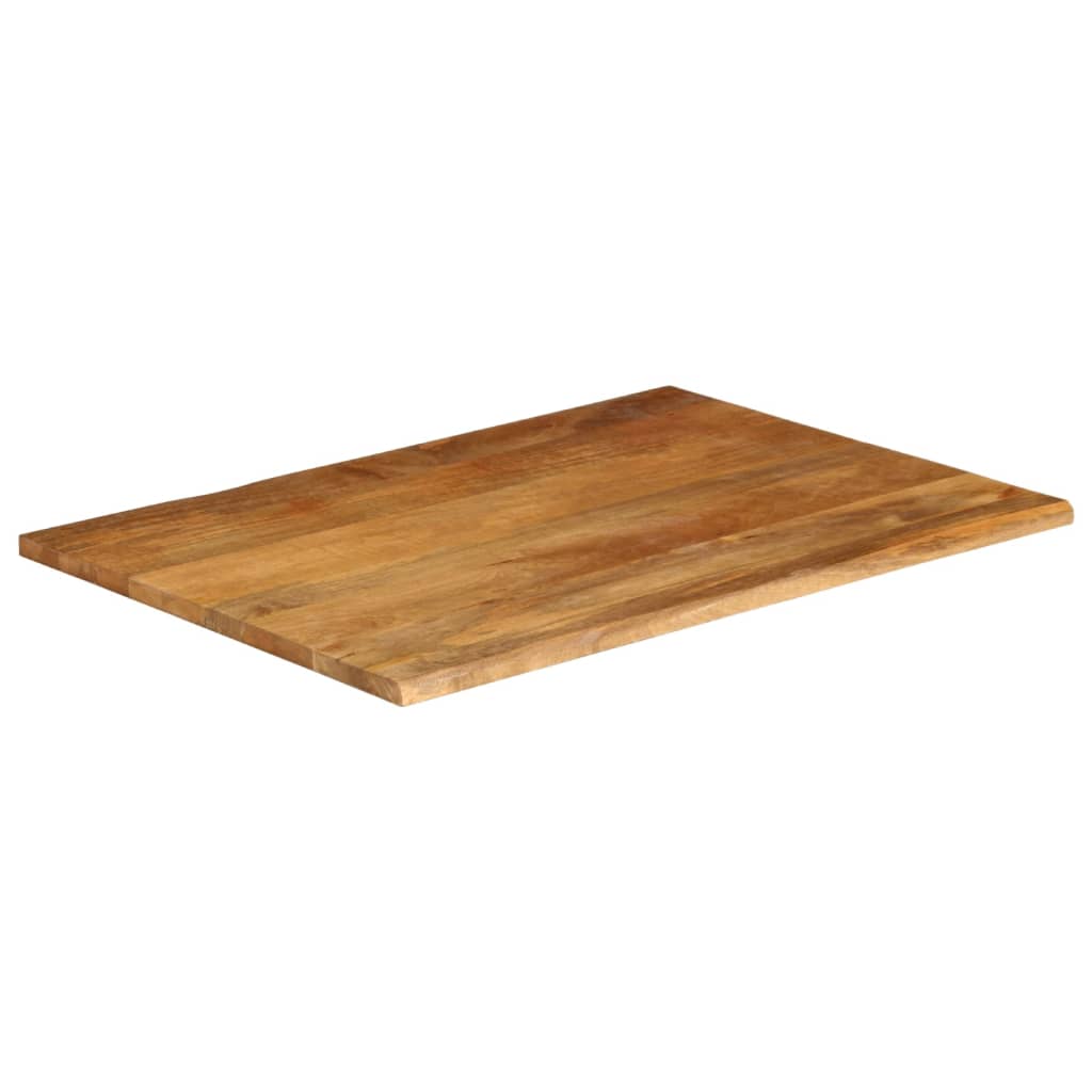 Tischplatte mit Baumkante 100x80x2,5 cm Massivholz Mango - Pazzar.ch