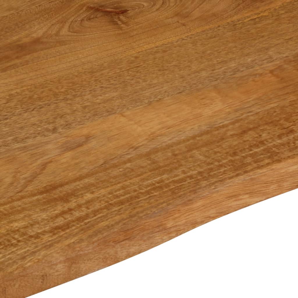 Tischplatte mit Baumkante 100x80x3,8 cm Massivholz Mango