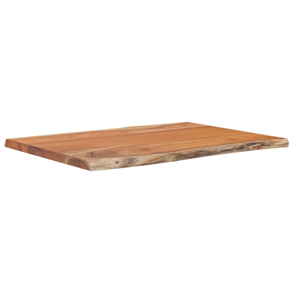 Tischplatte 80x60x2,5cm Rechteckig Massivholz Akazie Naturkante - Pazzar.ch