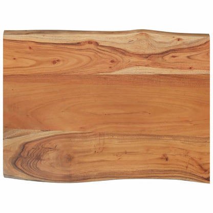 Tischplatte 80x60x2,5cm Rechteckig Massivholz Akazie Naturkante - Pazzar.ch