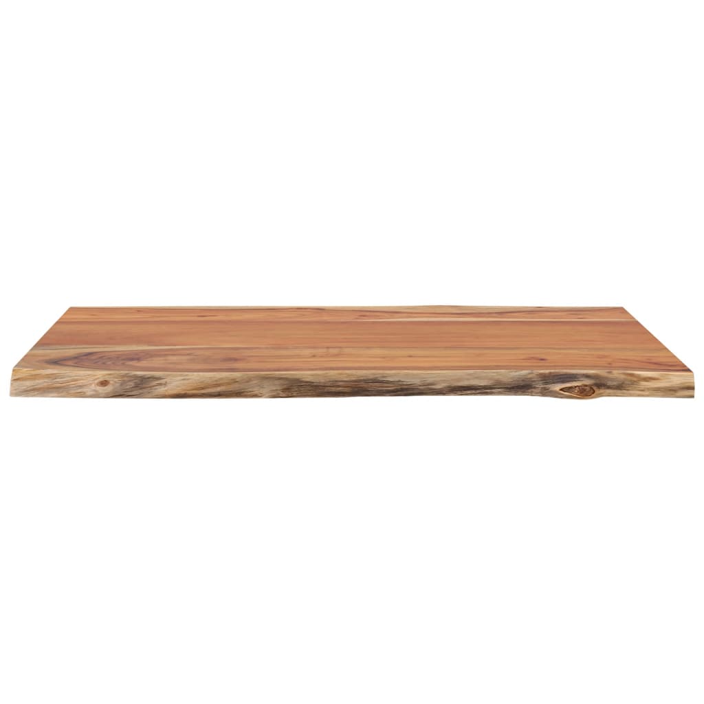Tischplatte 80x60x2,5cm Rechteckig Massivholz Akazie Naturkante - Pazzar.ch