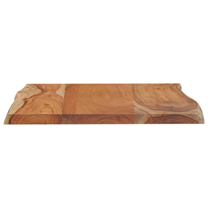 Tischplatte 80x60x2,5cm Rechteckig Massivholz Akazie Naturkante - Pazzar.ch
