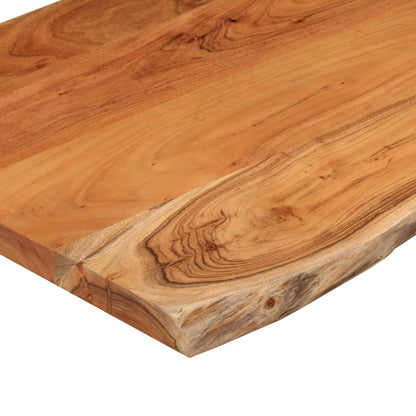 Tischplatte 80x60x2,5cm Rechteckig Massivholz Akazie Naturkante - Pazzar.ch