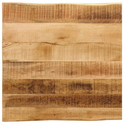 Tischplatte mit Baumkante 40x40x2,5 cm Raues Mango Massivholz - Pazzar.ch