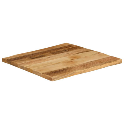 Tischplatte mit Baumkante 40x40x2,5 cm Raues Mango Massivholz - Pazzar.ch